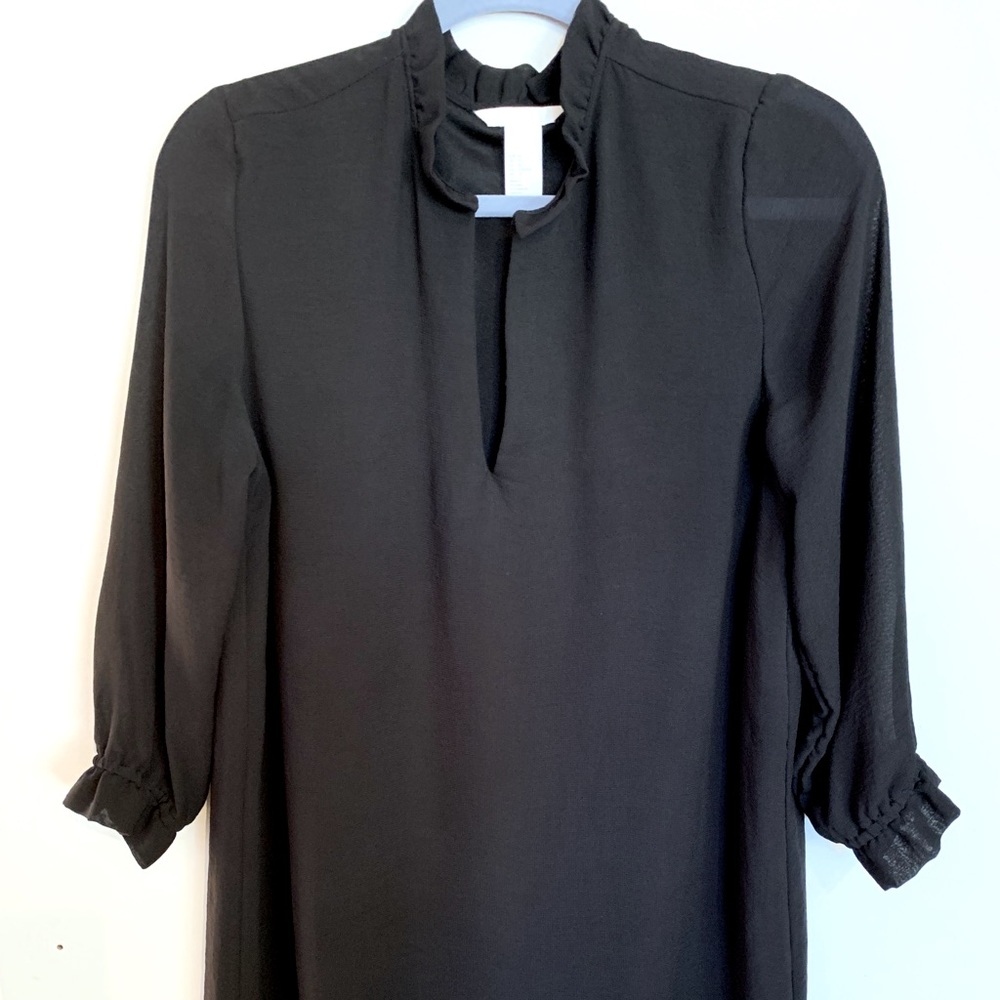 H&M ruffle collar tunic dress